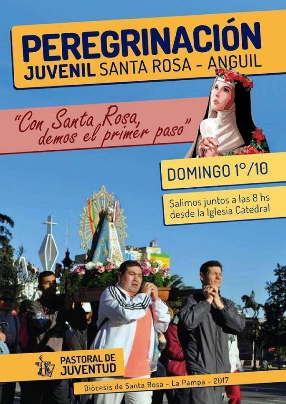 Los fieles de Santa Rosa peregrinan a Anguil