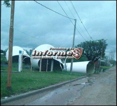 Valle Mar�a: La tormenta arras� con la futura planta de agua potable