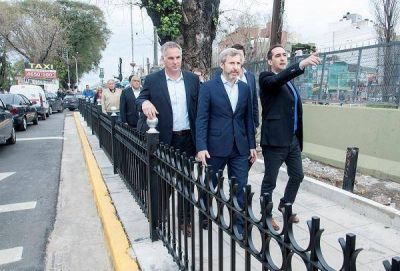 Tagliaferro y Frigerio recorrieron obras en Haedo
