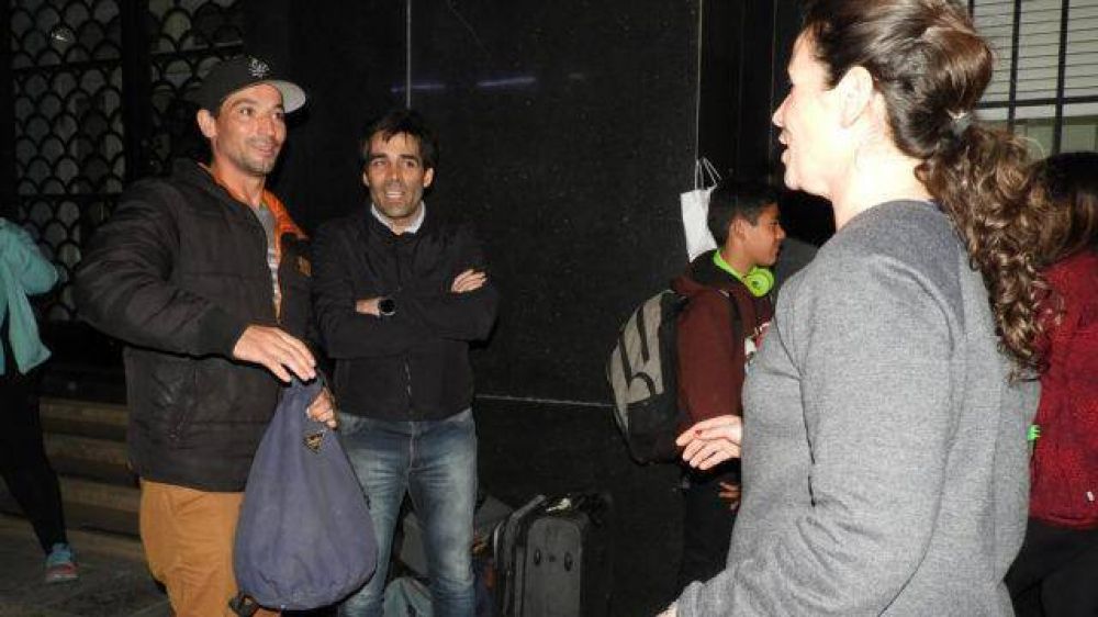 L�pez recibi� a la delegaci�n local tras una edici�n inolvidable de los Juegos