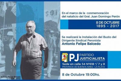 Homenaje a Antonio Felipe Balcedo en el PJ