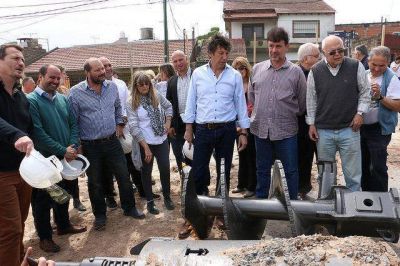 Posse, en la construcci�n del t�nel de Avenida Sarratea