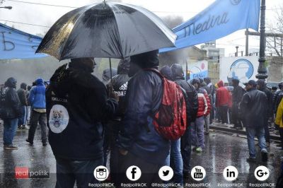Movilizaci�n en la UOCRA para apoyar al 