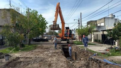 Construyen una red de desag�es para mejorar el sistema de drenaje