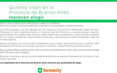 Sigue el conflicto por el intento de avance de Farmacity