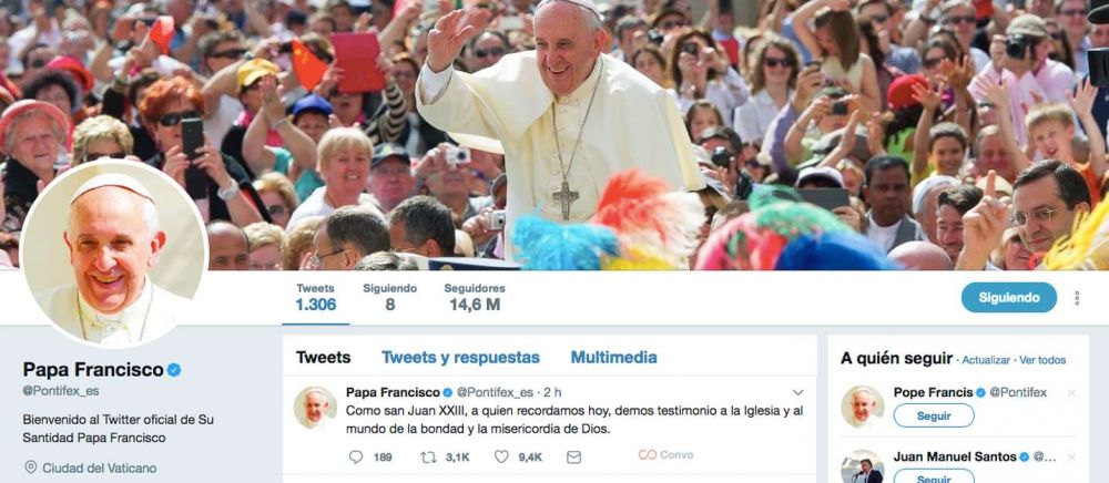 xito del Papa en Twitter: Alcanza los 40 millones de seguidores