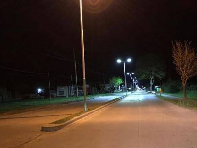 General Paz: nueva iluminaci�n LED para el acceso Senador Ra�l Rey