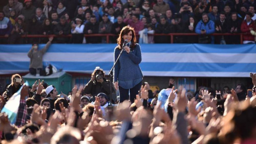 Acto de Cristina Fern�ndez en el barrio Malvinas Argentinas