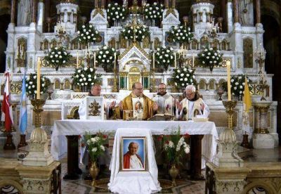 Se record� a san Juan Pablo II en la Argentina