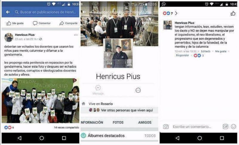 Cura de Sierra de los Padres pidi� echar a docentes que hayan hablado del caso Maldonado