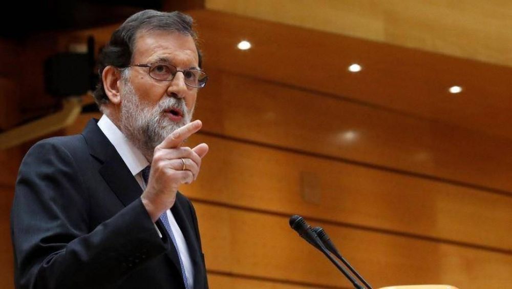 Rajoy le pide al Senado espa�ol la autorizaci�n para destituir a Puigdemont