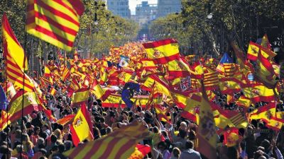 El espa�olismo tom� las calles de Barcelona