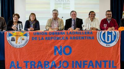 Ladrilleros inici� la campa�a contra el trabajo infantil y fue acompa�ado por la CGT