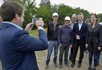 Vidal y Macri recorrieron obras de entubamiento de arroyos en San Isidro