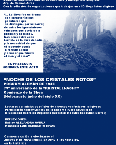 Acto Interreligioso por la Noche de los Cristales Rotos