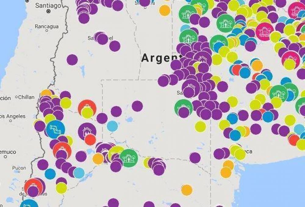 Naci�n divulg� un �mapa� con las �obras� que hace en La Pampa