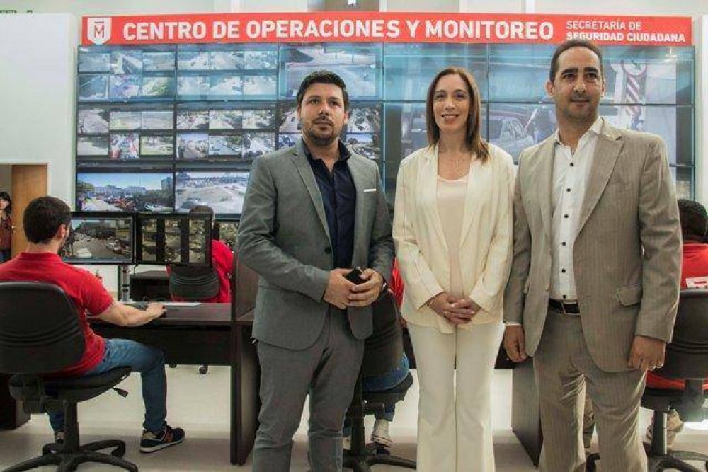 Tagliaferro inaugur junto a Vidal el nuevo Centro de Monitoreo