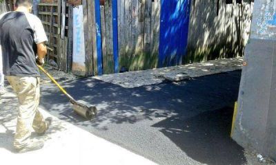 Contin�an las mejoras asf�lticas en el barrio Almirante Brown de Tigre centro