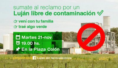 Termoel�ctrica: convocan a una marcha para pedir el veto