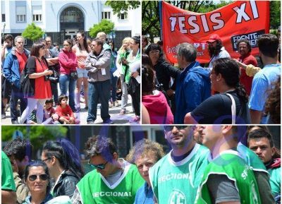 Asamblea y repudio contra el ajuste frente a la Municipalidad