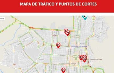 S�enz puso en funcionamiento un mapa digital para ubicar los cortes