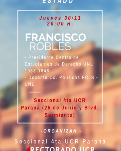 Desde la UCR convocan a la conferencia �Discutir el Estado� 