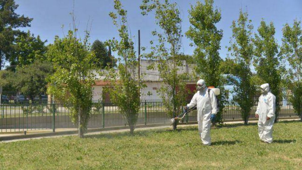 Fumigaci�n contra el dengue en Echeverr�a