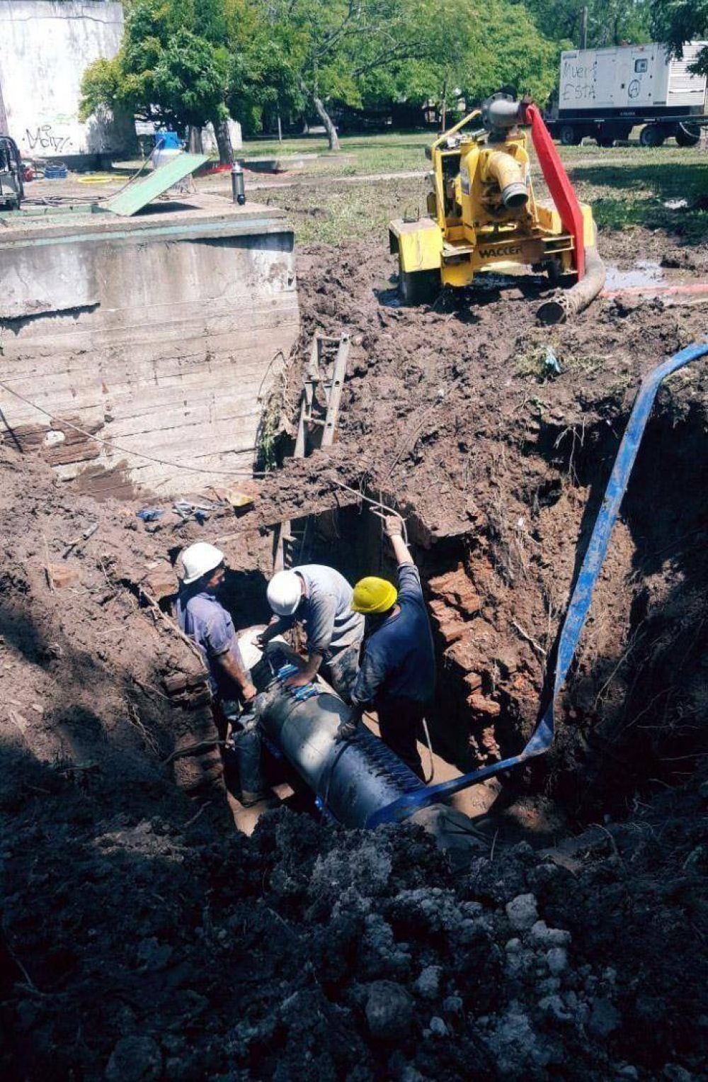 Despu�s de 48 horas de calvario por falta de agua, Absa al fin concluy� los arreglos
