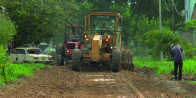 Trabajaron en desag�es pluviales y estabilizado granular