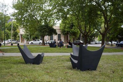 Cascallares inaugur� las obras de la nueva Plaza Cerreti