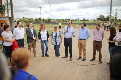 El municipio inaugur� el desag�e Callej�n Funes