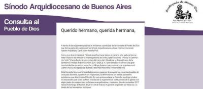 Comenz� la Consulta al Pueblo de Dios, primera etapa del S�nodo Arquidiocesano