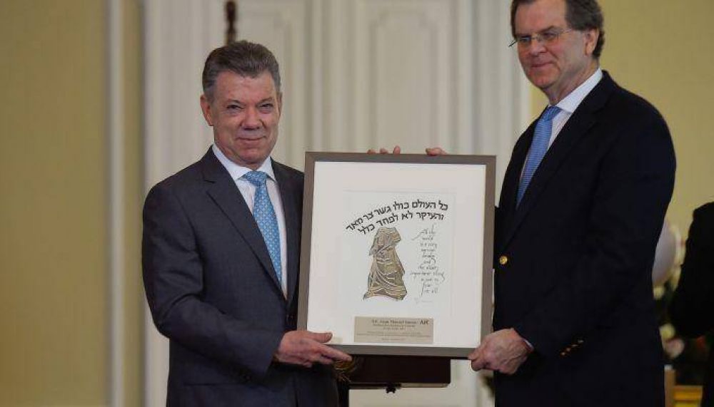 AJC rene a lderes de las comunidades judas latinoamericanas y premia al presidente colombiano Juan Manuel Santos