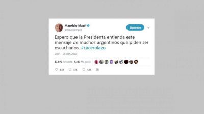 El d�a en el que el presidente Macri pidi� que escucharan al cacerolazo