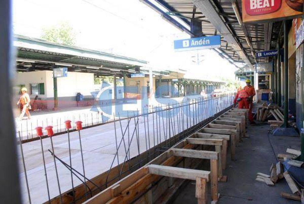 Trabajos para los andenes