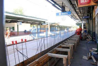 Trabajos para los andenes
