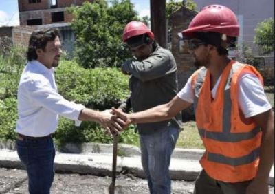 S�enz recorri� y verific� avances de obras en la zona oeste y centro