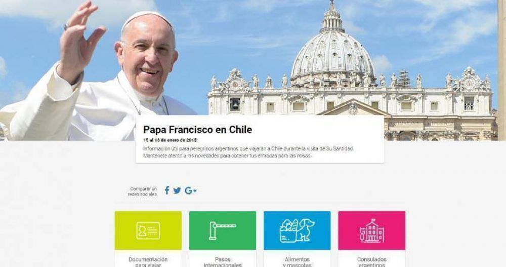 Informacin para los argentinos que viajarn a Chile durante la visita del Papa