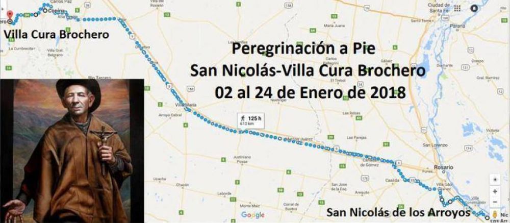 Los fieles de San Nicols caminarn 640 kilmetros al santuario del Cura Brochero