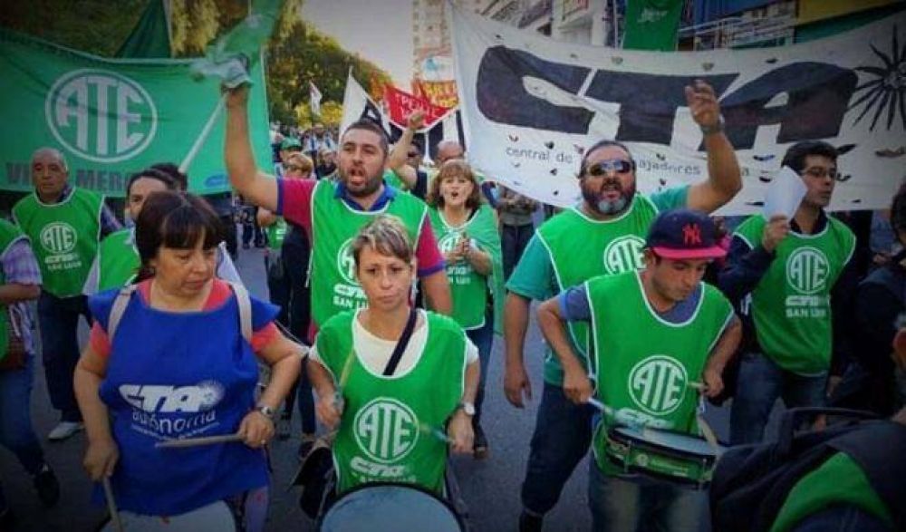 Paro nacional de ATE: en San Luis, habr asambleas y una manifestacin en Merlo