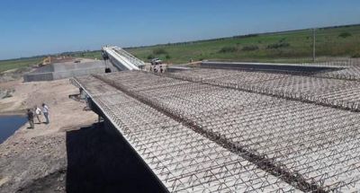 Avanza la obra del puente sobre el Arroyo Saladillo Amargo