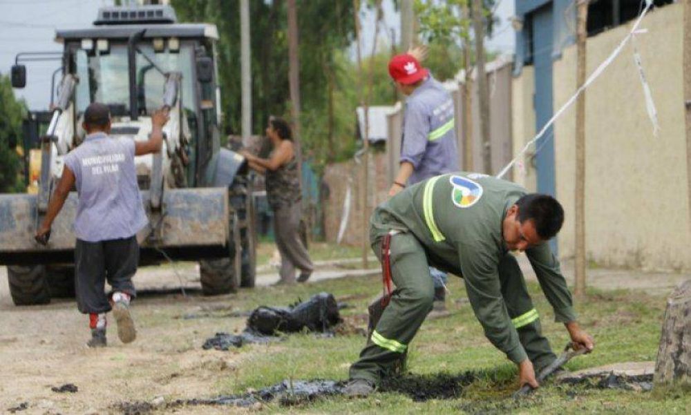 El Municipio realiza obras hidrulicas en barrios de Del Viso