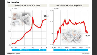 El mercado descuenta una baja de tasas y la demanda impulsa al d�lar a $19,34