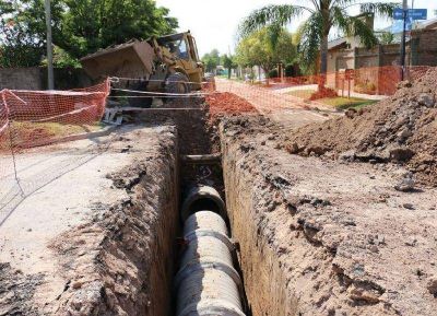 En San Andr�s de Giles ampl�an la obra en calle Urquiza para mejorar escurrimientos
