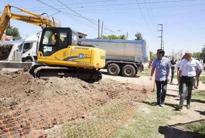 Nardini recorri� la obra hidr�ulica del Barrio Iparraguirre