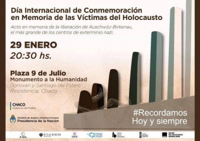 Se recordar� el D�a Internacional de Conmemoraci�n de las V�ctimas del Holocausto en Chaco