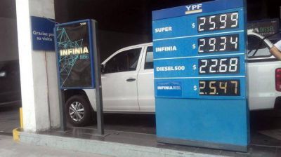 El aumento en las naftas lleg� a Santiago