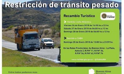 Se restringe la circulaci�n de camiones por el recambio tur�stico