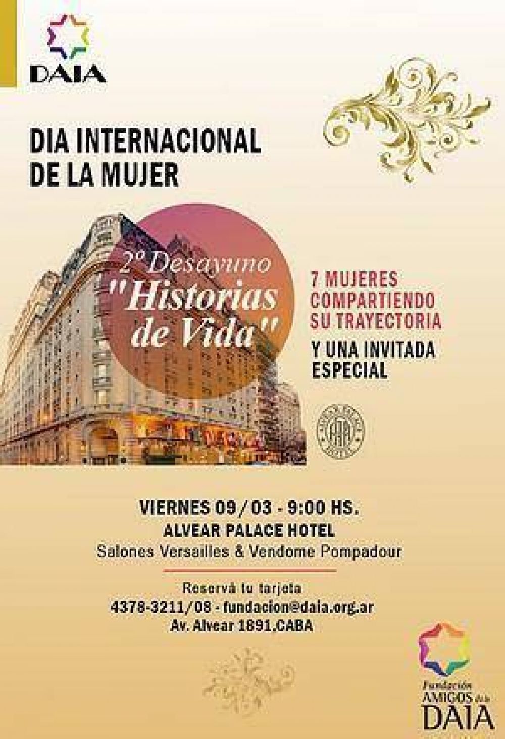 Por el Da Internacional de la Mujer, la DAIA realizar un desayuno en el Alvear