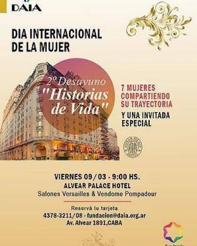 Por el D�a Internacional de la Mujer, la DAIA realizar� un desayuno en el Alvear